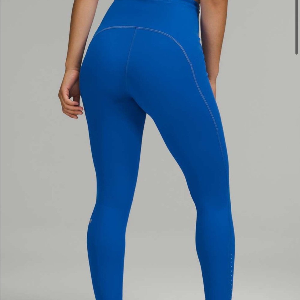 Lululemon swift speed 28” leggings size 6 blazer blue